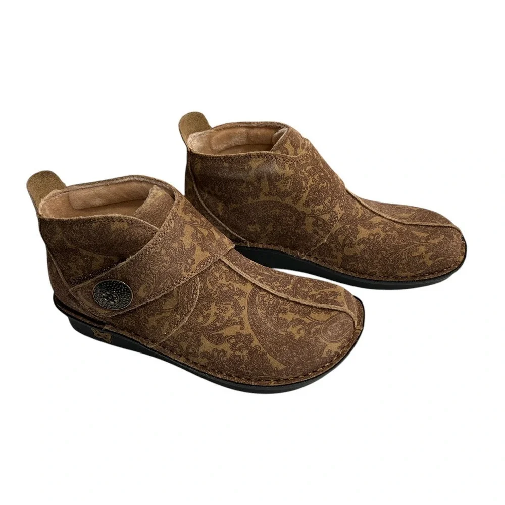 Alegria By PG Lite Caiti Peaceful‎ easy suede Women's Booties 5-5.5 / 35 NIB - Picture 3 of 6